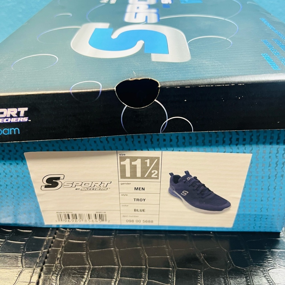 New Skechers Dark Blue Air-Cooled Memory Foam Sport lite foam - Picture 8 of 9